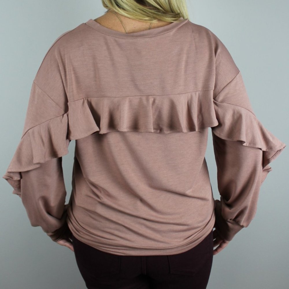 Ruffled Sleeve Blouse